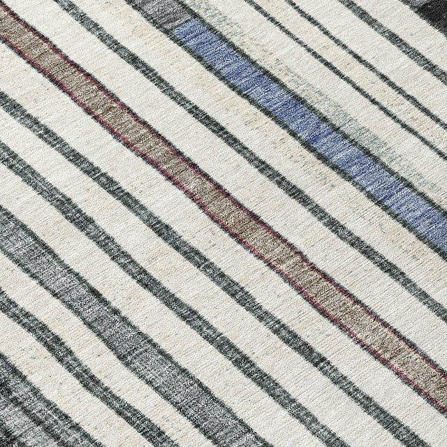 Addison Chantille ACN2189 Geometric Machine Made Transitional Black Rug