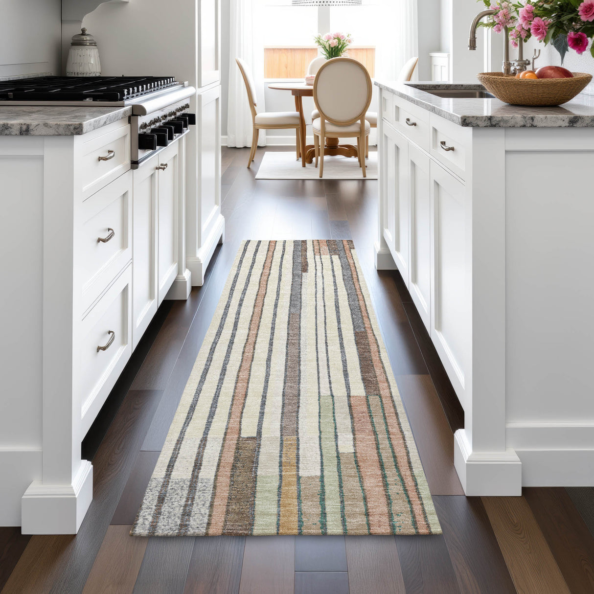 Addison Chantille ACN2189 Geometric Machine Made Transitional Brown Rug