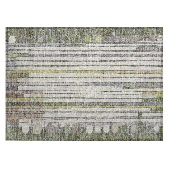 Addison Chantille ACN2189 Geometric Machine Made Transitional Olive Rug