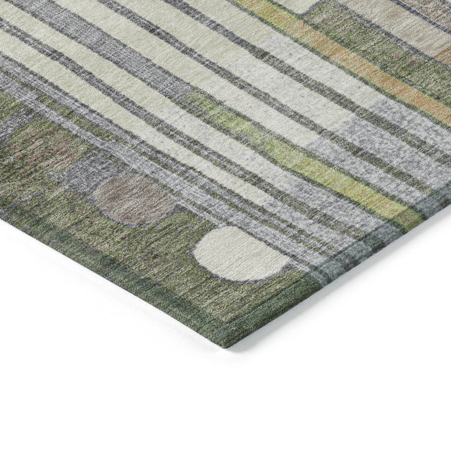 Addison Chantille ACN2189 Geometric Machine Made Transitional Olive Rug