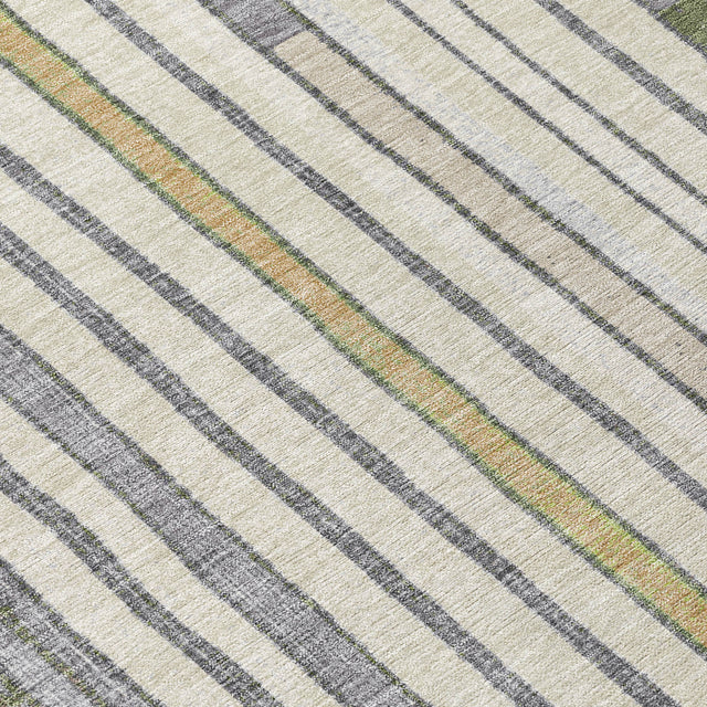 Addison Chantille ACN2189 Geometric Machine Made Transitional Olive Rug