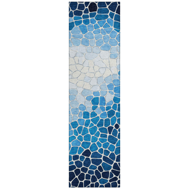 Addison Chantille ACN2190 Geometric Machine Made Transitional Blue Rug