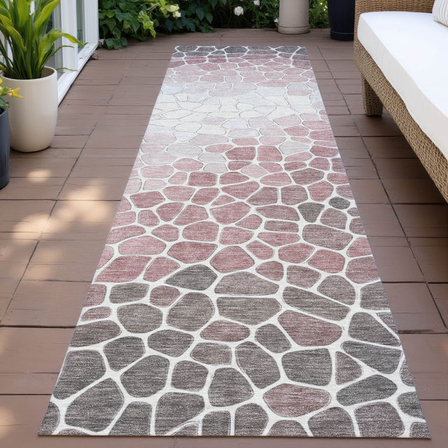 Addison Chantille ACN2190 Geometric Machine Made Transitional Blush Rug