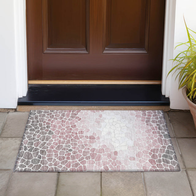 Addison Chantille ACN2190 Geometric Machine Made Transitional Blush Rug