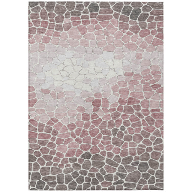Addison Chantille ACN2190 Geometric Machine Made Transitional Blush Rug