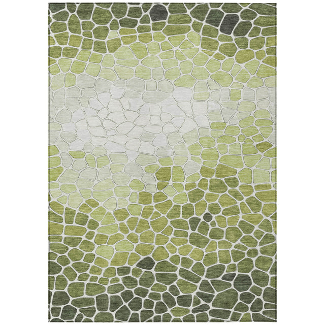Addison Chantille ACN2190 Geometric Machine Made Transitional Green Rug