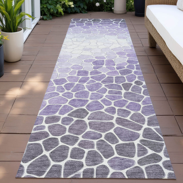 Addison Chantille ACN2190 Geometric Machine Made Transitional Purple Rug