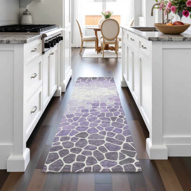 Addison Chantille ACN2190 Geometric Machine Made Transitional Purple Rug
