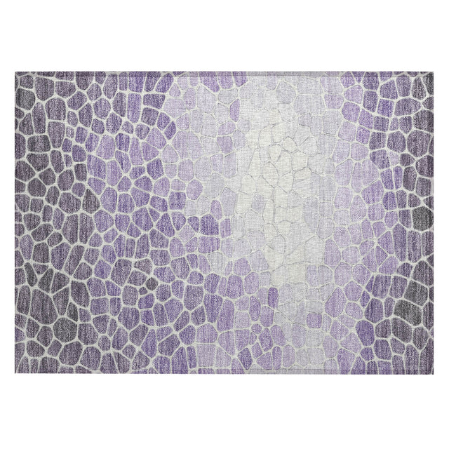 Addison Chantille ACN2190 Geometric Machine Made Transitional Purple Rug