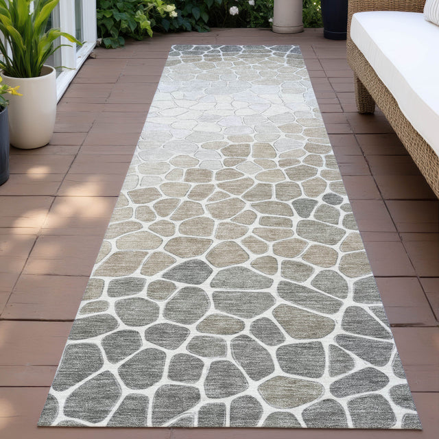 Addison Chantille ACN2190 Geometric Machine Made Transitional Taupe Rug