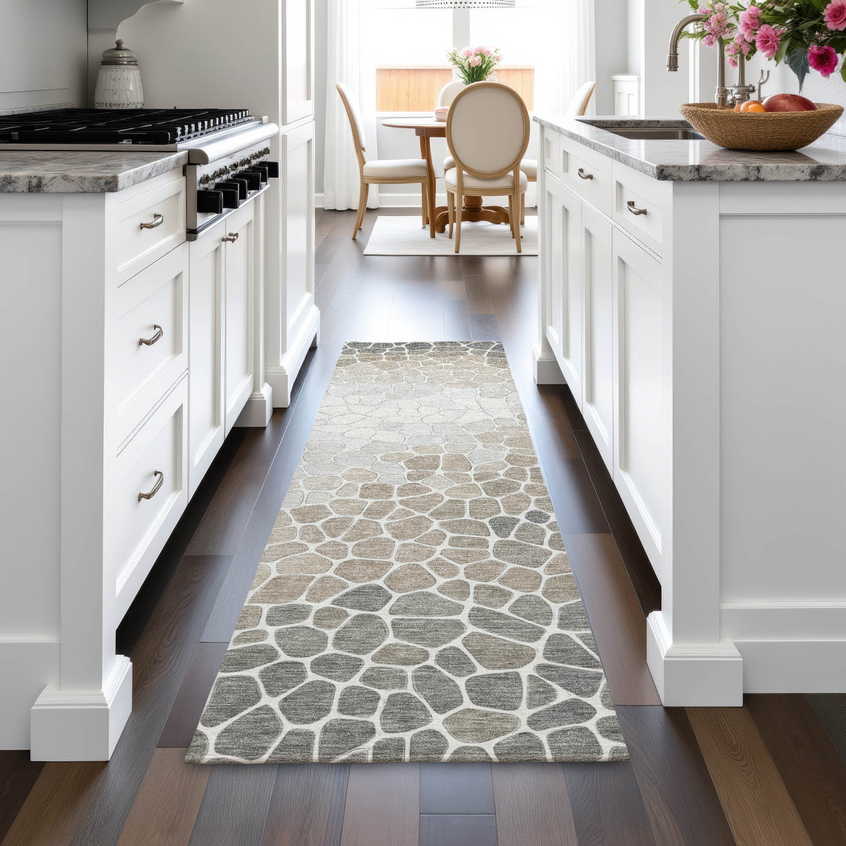 Addison Chantille ACN2190 Geometric Machine Made Transitional Taupe Rug