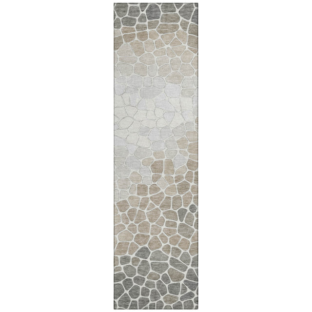 Addison Chantille ACN2190 Geometric Machine Made Transitional Taupe Rug