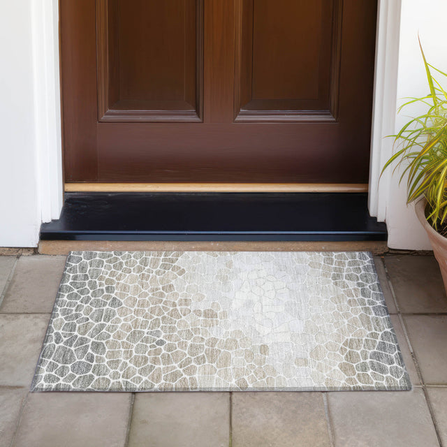 Addison Chantille ACN2190 Geometric Machine Made Transitional Taupe Rug