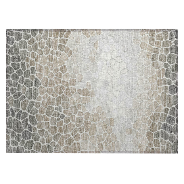 Addison Chantille ACN2190 Geometric Machine Made Transitional Taupe Rug