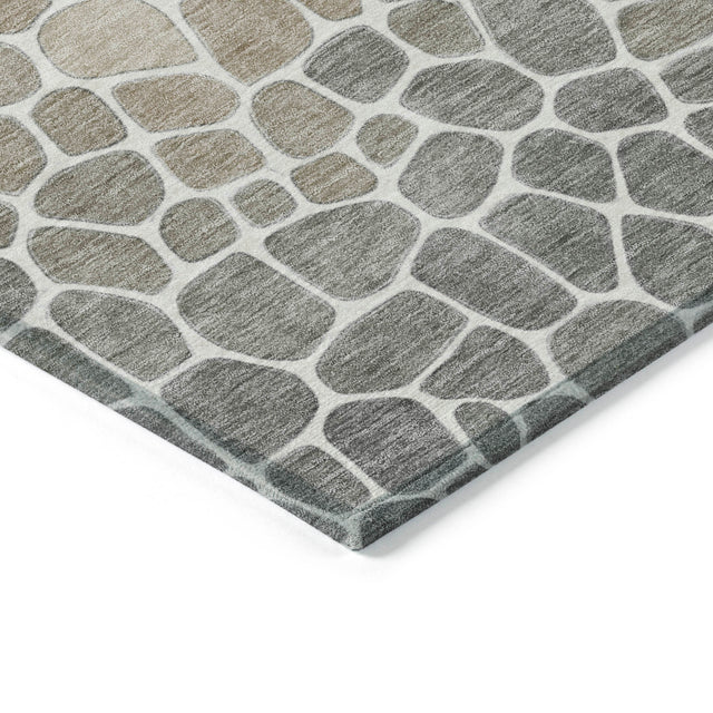 Addison Chantille ACN2190 Geometric Machine Made Transitional Taupe Rug