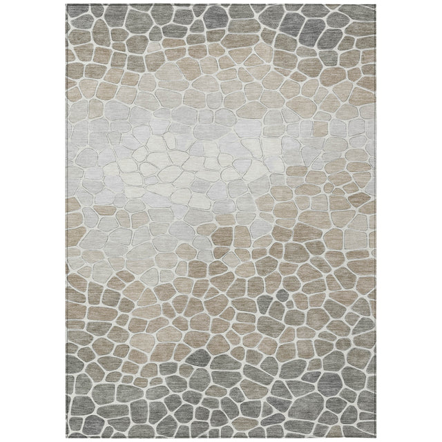 Addison Chantille ACN2190 Geometric Machine Made Transitional Taupe Rug