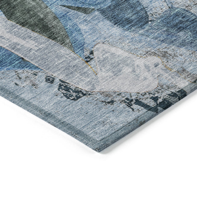 Addison Chantille ACN2191 Abstract Machine Made Transitional Denim Rug