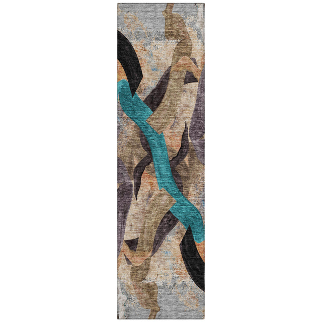 Addison Chantille ACN2191 Abstract Machine Made Transitional Gray Rug