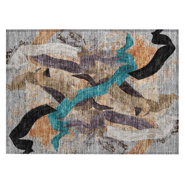 Addison Chantille ACN2191 Abstract Machine Made Transitional Gray Rug
