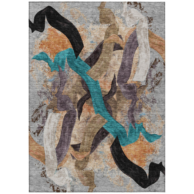 Addison Chantille ACN2191 Abstract Machine Made Transitional Gray Rug