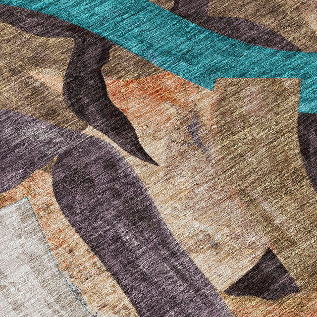 Addison Chantille ACN2191 Abstract Machine Made Transitional Gray Rug