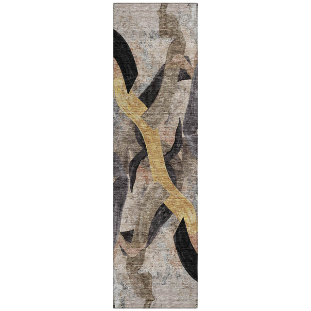 Addison Chantille ACN2191 Abstract Machine Made Transitional Taupe Rug