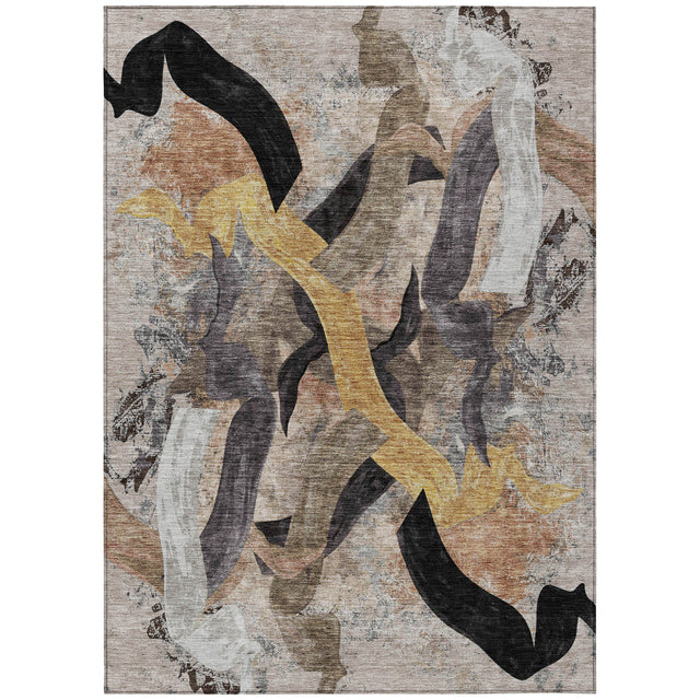 Addison Chantille ACN2191 Abstract Machine Made Transitional Taupe Rug