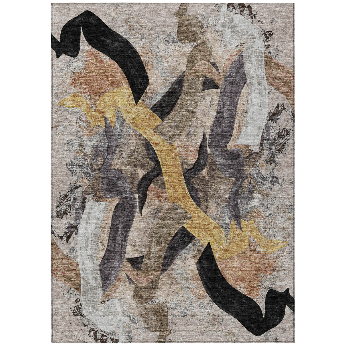 Addison Chantille ACN2191 Abstract Machine Made Transitional Taupe Rug