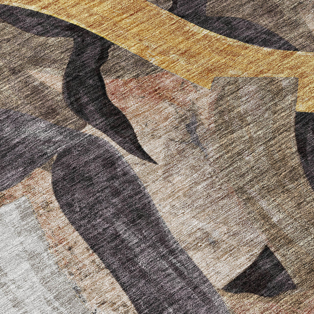 Addison Chantille ACN2191 Abstract Machine Made Transitional Taupe Rug