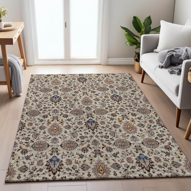 Addison Chantille ACN2192 Global Machine Made Traditional Beige Rug