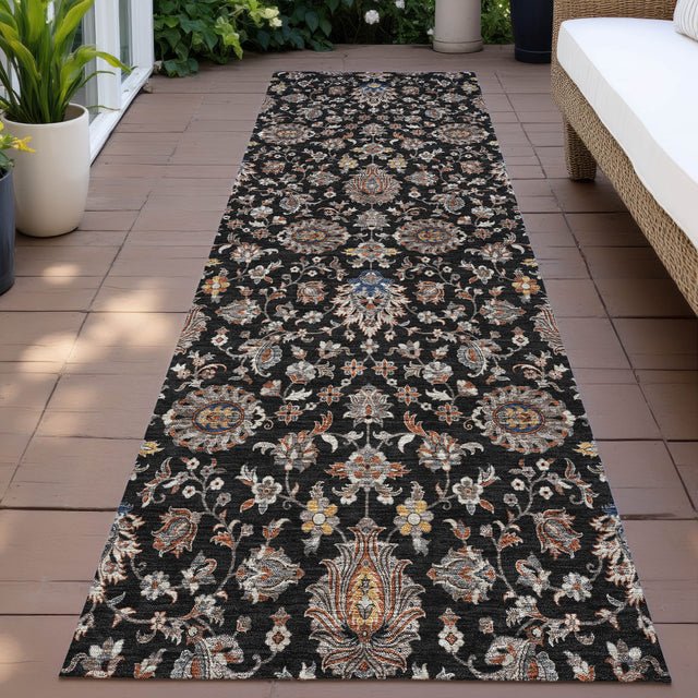Addison Chantille ACN2192 Global Machine Made Traditional Black Rug