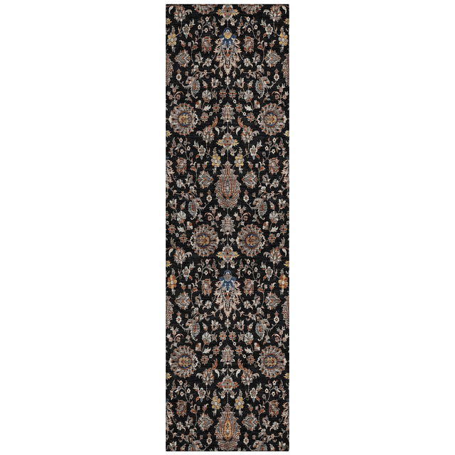 Addison Chantille ACN2192 Global Machine Made Traditional Black Rug