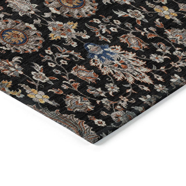 Addison Chantille ACN2192 Global Machine Made Traditional Black Rug