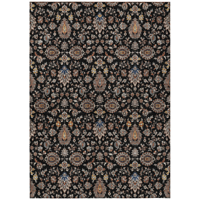 Addison Chantille ACN2192 Global Machine Made Traditional Black Rug