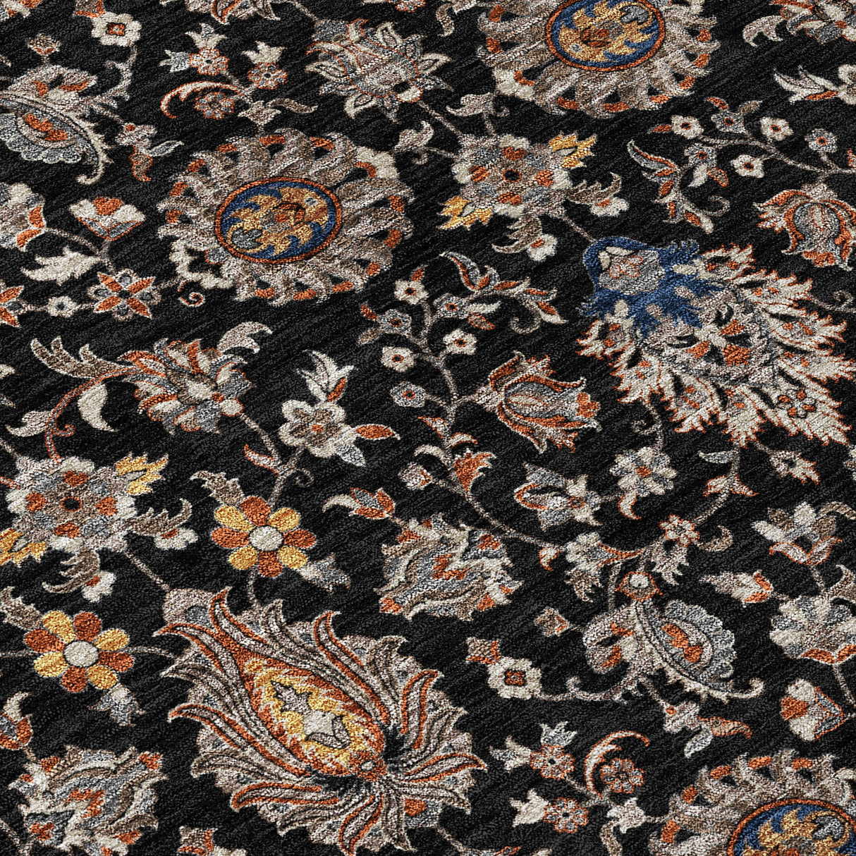 Addison Chantille ACN2192 Global Machine Made Traditional Black Rug