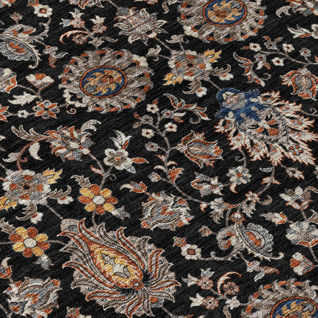 Addison Chantille ACN2192 Global Machine Made Traditional Black Rug