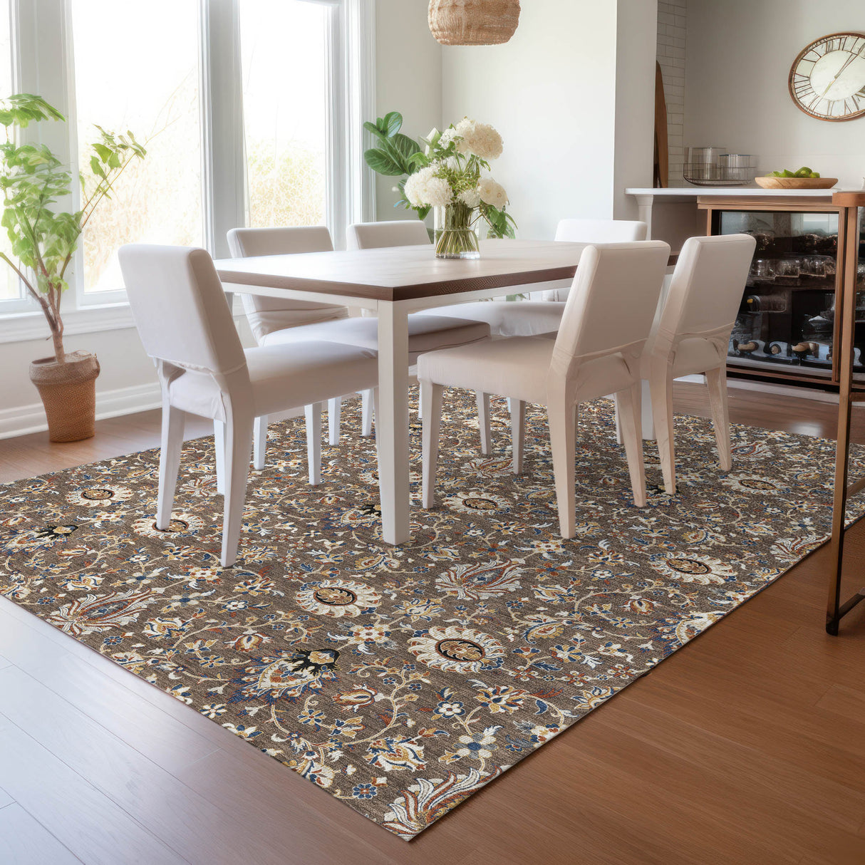 Addison Chantille ACN2192 Global Machine Made Traditional Chocolate Rug