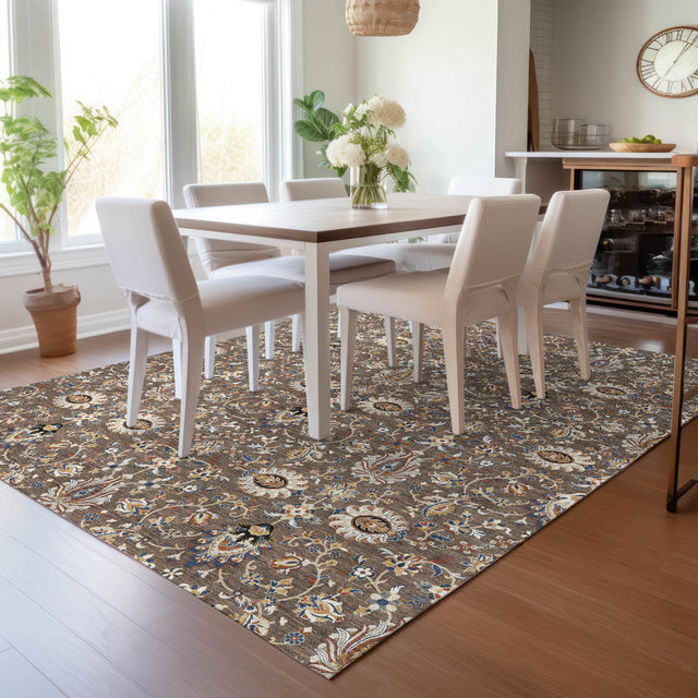 Addison Chantille ACN2192 Global Machine Made Traditional Chocolate Rug