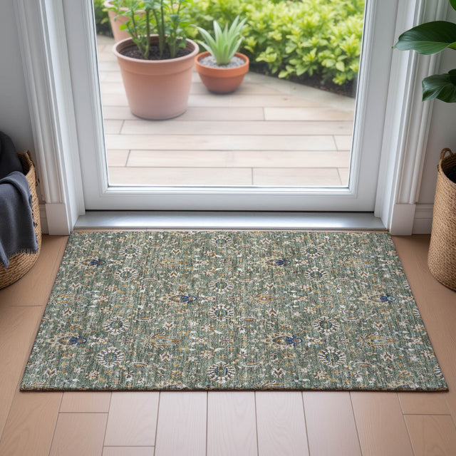 Addison Chantille ACN2192 Global Machine Made Traditional Green Rug