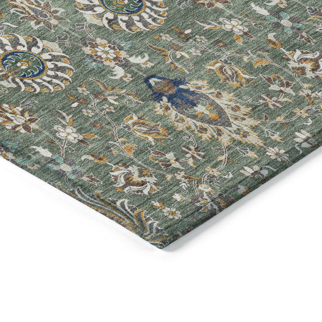 Addison Chantille ACN2192 Global Machine Made Traditional Green Rug