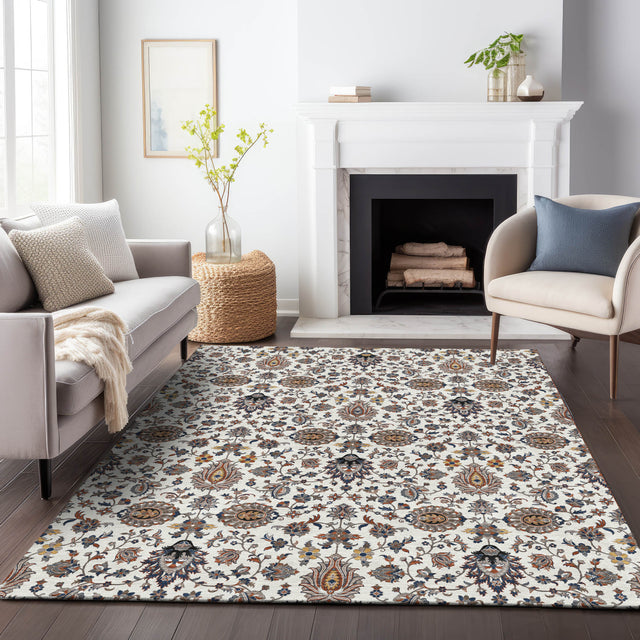 Addison Chantille ACN2192 Global Machine Made Traditional Ivory Rug