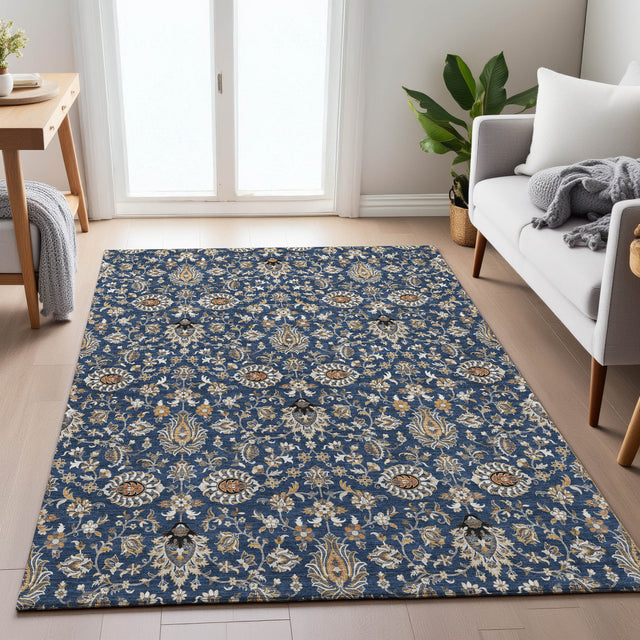 Addison Chantille ACN2192 Global Machine Made Traditional Navy Rug