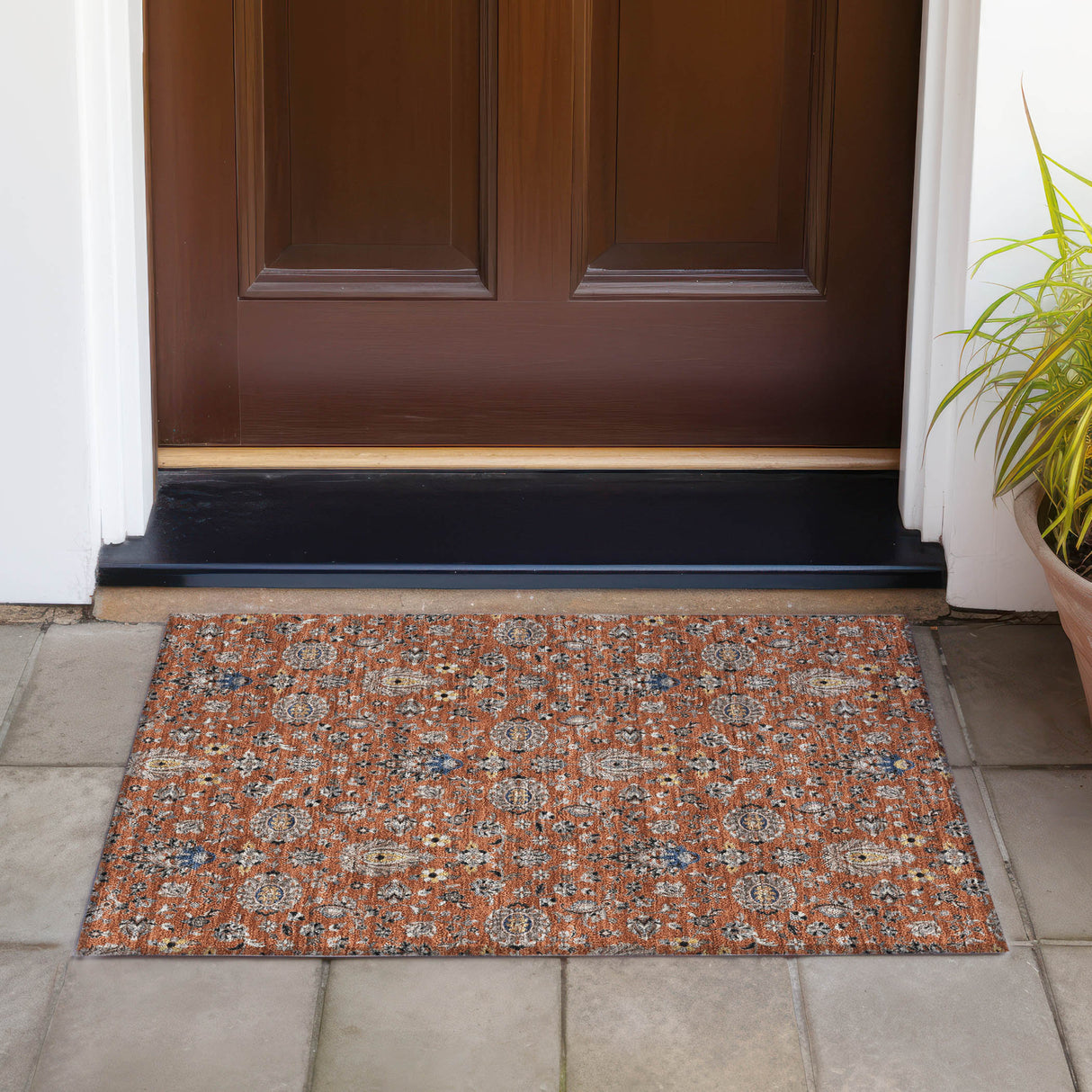Addison Chantille ACN2192 Global Machine Made Traditional Paprika Rug