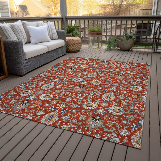 Addison Chantille ACN2192 Global Machine Made Traditional Red Rug
