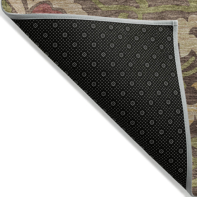 Addison Chantille ACN2193 Floral Machine Made Transitional Chocolate Rug