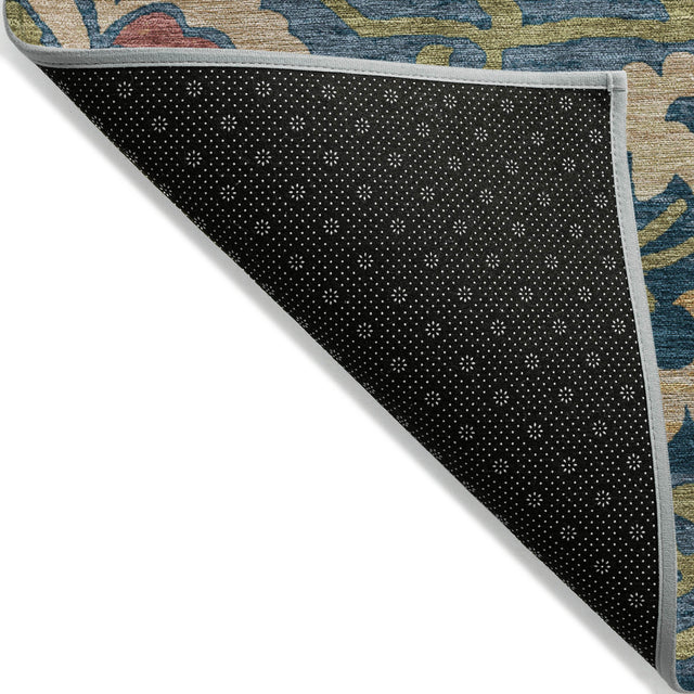 Addison Chantille ACN2193 Floral Machine Made Transitional Navy Rug