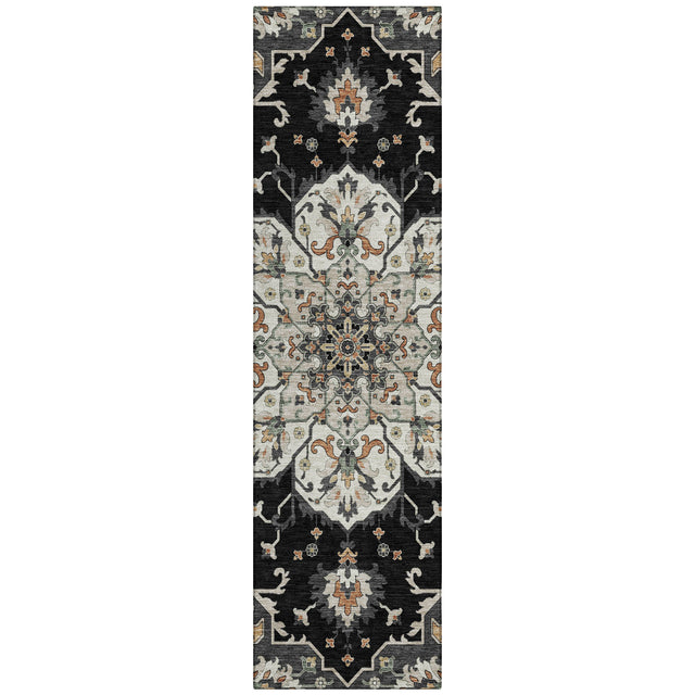 Addison Chantille ACN2194 Global Machine Made Traditional Black Rug
