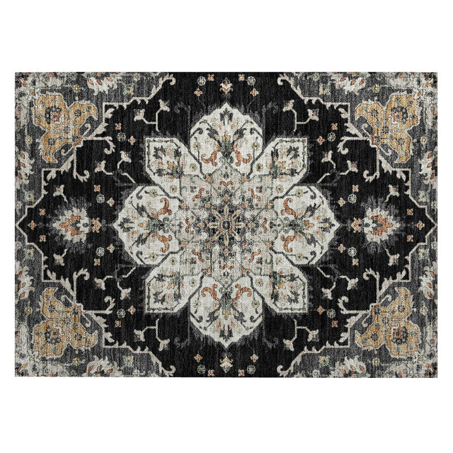 Addison Chantille ACN2194 Global Machine Made Traditional Black Rug