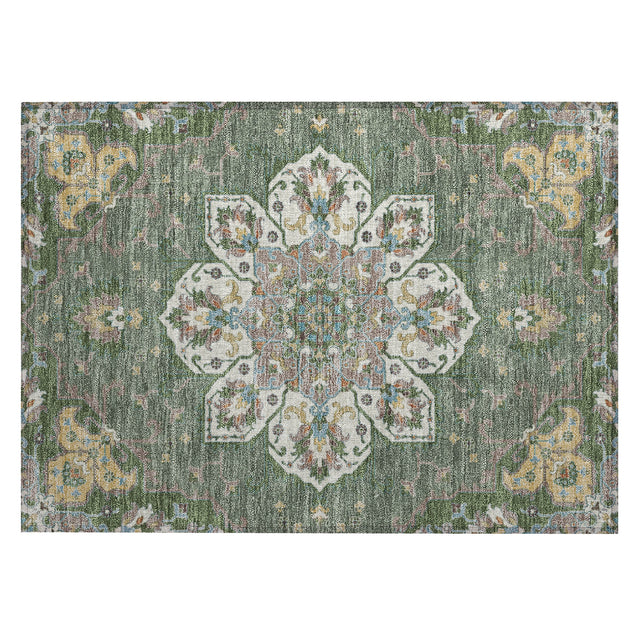 Addison Chantille ACN2194 Global Machine Made Traditional Green Rug
