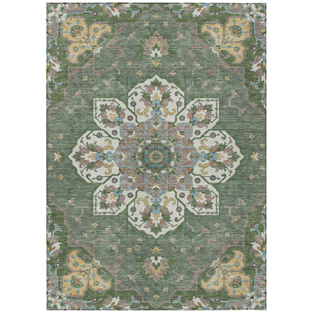 Addison Chantille ACN2194 Global Machine Made Traditional Green Rug